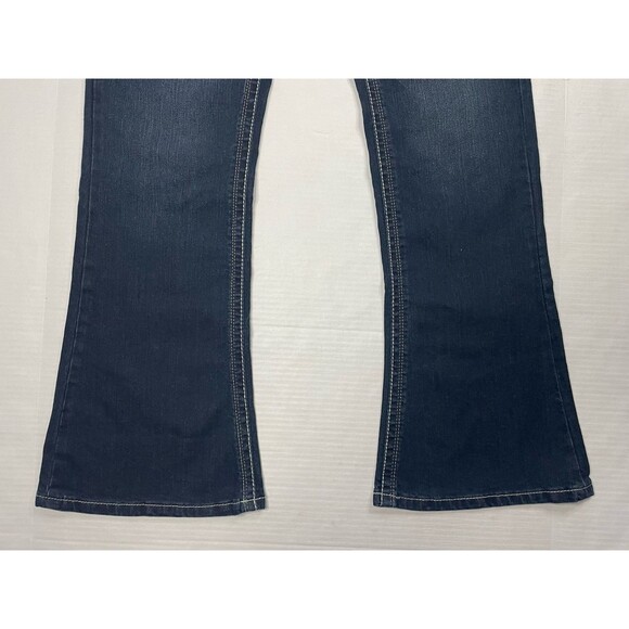 Seven7 Womens Jeans 36 x 30 14 Rocker Slim Flare Bold Stitch Rhinestone Glamrock - Picture 3 of 15